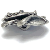 Re-stocked: Pewter Rose Button 1" / 25mm Shank Back Made in USA #SW-263
