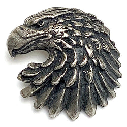 SALE, Eagle Head, Pewter Button 1" / 25mm Shank Back Made in USA #SW-264