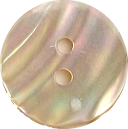 Golden Beige Rainbow Magical Curves Abalone 2-Hole Buttons, 11/16" Champagne Pack of 10  #KB-958