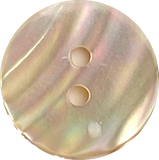 Golden Beige Rainbow Magical Curves Abalone 2-Hole Buttons, 11/16" Champagne Pack of 10  #KB-958