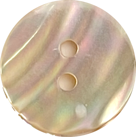 Golden Beige Rainbow Magical Curves Abalone 2-Hole Buttons, 11/16" Champagne Pack of 10  #KB-958