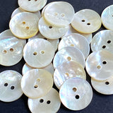 BULK DEAL of 110 Buttons, Moonrise Mother of Pearl Shell, 11/16" Iridescent 2-Hole 17.5mm Pack of 110  #KB-959-110