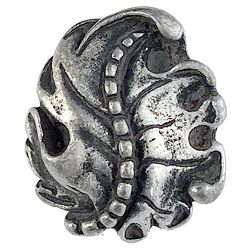 Pewter Leaf Button 1" / 25mm Shank Back Made in USA #SW-265
