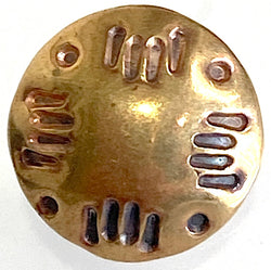 1/2" Bear Claws Brass Concho Shank Back Southwest Button  #WN32B