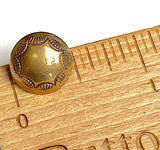 Tiny Morning Star Shiny Brass 1/2"Concho Button, Small Shank  USA  # WN22B-S