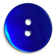 Re-Stocked 5/8" Cobalt Blue Shiny Pearl Shell 2-hole Button,  #D-843