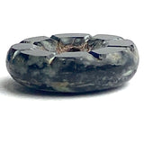 Black Rustic Czech Glass Sunray Flower, 2 hole button 14mm / 9/16"  TWO BUTTONS #L-978