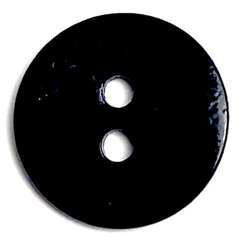 Re-Stocked, Black Shiny Pearl Shell, 5/8", 2-Holes, 15.5mm, Per Button #D-842