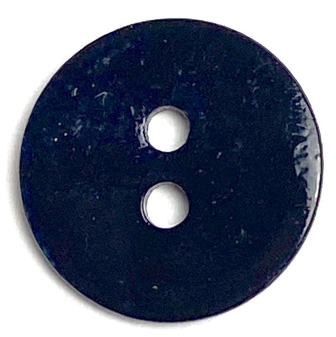 Running Low, Black Shiny Pearl Shell, 5/8", 2-Holes, 15.5mm, Per Button #D-842