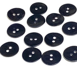Running Low, Black Shiny Pearl Shell, 5/8", 2-Holes, 15.5mm, Per Button #D-842