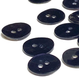 1/2" Black Shiny Pearl Shell 2-hole, Per Button #D-112
