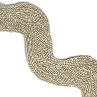 REMNANT Extra Large Giant Flax Rustic Natural Linen Ric-Rac 1-1/2" wide, 3.25 YARD PIECE (Copy)