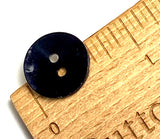 Running Low, Black Shiny Pearl Shell, 5/8", 2-Holes, 15.5mm, Per Button #D-842