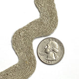 SALE Giant Flax Rustic Natural Linen Ric-Rac $2.00/ yard, 1-1/2" wide