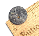Black Shiny Pearl Shell 13/16" / 20mm 2-hole Button, Per Button #D-699