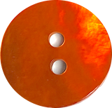 SALE, Bright Orange Pearl Iridescent Shell 2-Hole 7/8" Button 23mm  #D-391