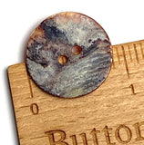 SALE, Bright Orange Pearl Iridescent Shell 2-Hole 7/8" Button 23mm  #D-391