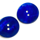 Running Low -  7/8" Cobalt Blue Shiny Pearl Shell 2-hole Button, #D-387