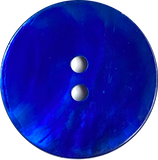 Running Low -  7/8" Cobalt Blue Shiny Pearl Shell 2-hole Button, #D-387