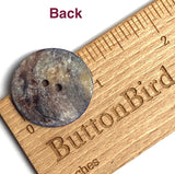 1" Deep Red Shiny Pearl Shell 2-hole Button 26mm, Per Button, #D-098