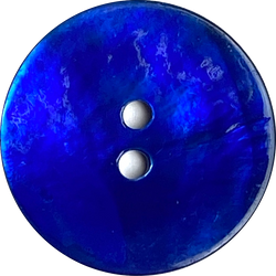 7/8" Cobalt Blue Pearl Shell 2-hole Button, $2.10 each  #387-D