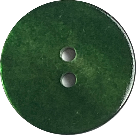 11/16" Dark Green Shiny Pearl MOP Shell 2-hole 18mm Button  #D-975