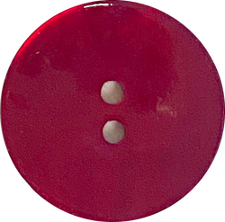 1" Deep Red Shiny Pearl Shell 2-hole Button 26mm, Per Button, #D-098