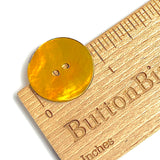 SALE, 7/8" - 15/16"  Golden Yellow Shiny Pearl Shell 2-hole Button, #D-390