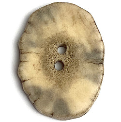 Tan/Light Brown Oval Cross-Cut Genuine Antler Buttons 1" to 1-1/4" #SW-201