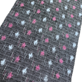 SALE, Gray/Black/Pink/Blue True Ikat, Vintage Kimono WOOL By the Yard from Japan #742