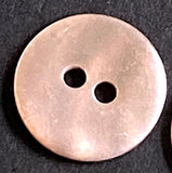SALE, 1/2" Pale Pink Pearl 'Metallic' Shell 2-hole 13mm Buttons,  #D-193