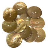 Bronze Iridescent Shiny Brown 7/8" Pearl Shell 2-hole Button #D-475