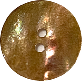 Bronze Iridescent Shiny Brown 7/8" Pearl Shell 2-hole Button #D-475