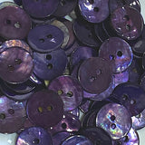OUTLET ITEM Dark Purple 1/2" / 12.5mm Shell, Semi Rustic, Pack of 150+ Buttons  #LP-45-150