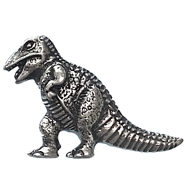 SALE, Dinosaur Button T-Rex Pewter 1-1/4" Shank Back, From Danforth Pewter 1.25"