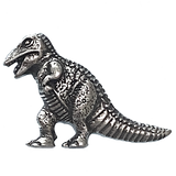 SALE, Dinosaur Button T-Rex Pewter 1-1/4" Shank Back, From Danforth Pewter 1.25"