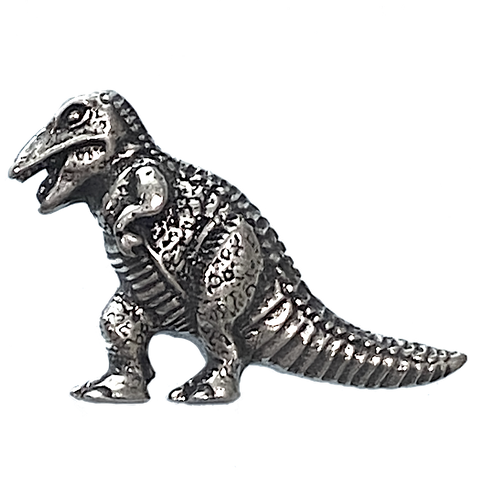 SALE, Dinosaur Button T-Rex Pewter 1-1/4" Shank Back, From Danforth Pewter 1.25"