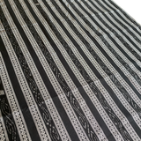 Black/White Fancy Stripe Jacquard- Ikat, Mid-Lightweight Cotton  from India, By the Yard  #TK-21