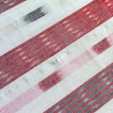 Muted Blended Bricks and Grays With White, Ikat Stripes Lightweight Cotton Handloom from India, By the Yard  #TK-24