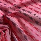 Pinks + Raisin Feather Stripe Ikat, Lightweight Cotton Handloom from India, By the Yard  #TK-22