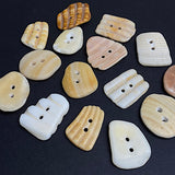 15 Stunning Natural SHELL Buttons, Roughly 1"  # BCH-89
