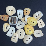 20 Stunning Smaller Natural SHELL Buttons, Roughly 3/4"  # BCH-90
