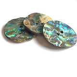 Abalone Greens & Blues 7/8" Button 2-Hole #0036