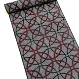 Infinite Circles Tsumugi Handweave from Japan. Kimono Ikat Silk 14" x 56" Piece  #123