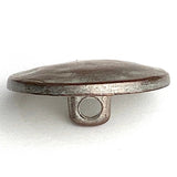 Copper & Cream Mottled Round Metal Button, 17mm, Shank Back, Less Shine, 11/16". #SWC-90