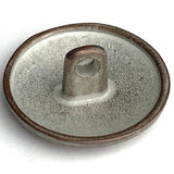 Copper & Cream Mottled Round Metal Button, 17mm, Shank Back, Less Shine, 11/16". #SWC-90