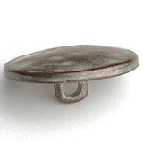 Copper & Cream Mottled Round Metal Button, 17mm, Shank Back, Less Shine, 11/16". #SWC-90