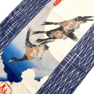 Moon and Goose Cotton Tenugui Towel from Japan, 100% Cotton 12" x 34"  #RK-06