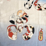 Cats and Octopi Cotton Tenugui Towel from Japan, 100% Cotton 12" x 34"  #RK-07