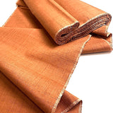 REMNANT, 1-3/8 Yard PIECE Sweet Potato Curry Chunky Mid-Weight Slubby Hand Weave, Vintage Kimono Silk from Japan #402